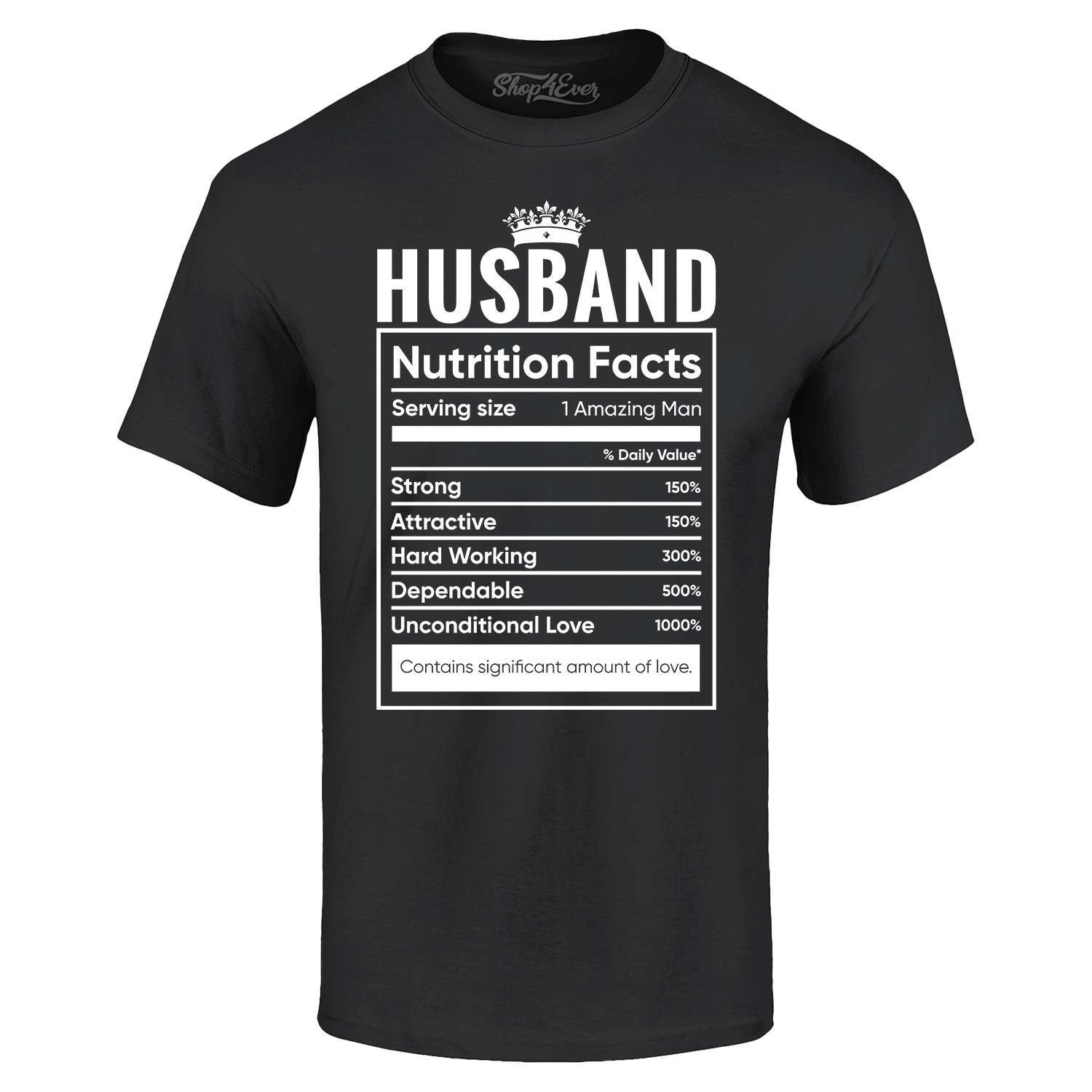 Nutrition & Fitness Hub Photos - Camiseta con información nutricional para marido,