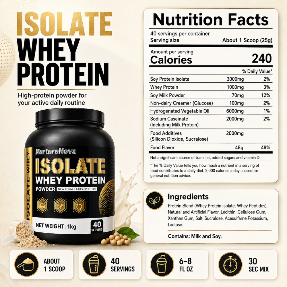 NurtureNova Proteína de Suero  - Fitness Nutrition Protein reseña y precio
